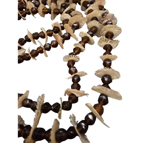 Antique Rare Crystal and Molded Celluloid/Resin? Spacers Necklace (A8710) - Picture 3 of 6